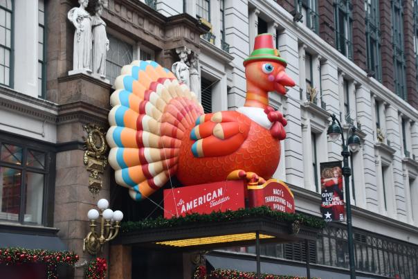 hanksgiving decor at Macy's flagship store at Herald Square in New York