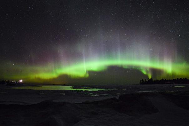 The Northern Lights, seen in Michigan's Upper Peninsula, USA
