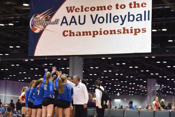 AAU Volleyball Championships players gather