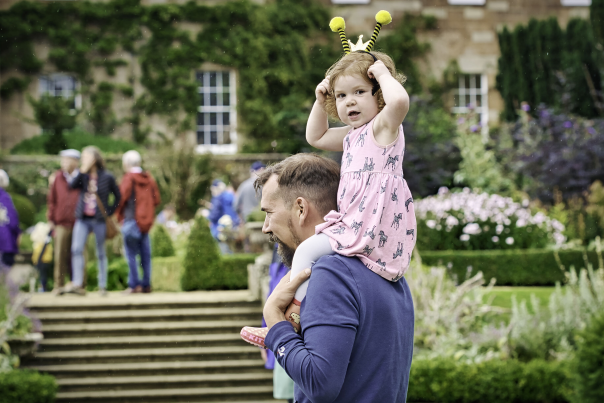 father & daughter at an event