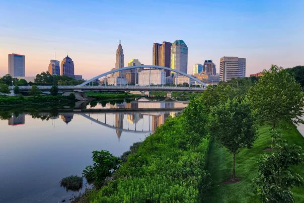 A view of the downtown Columbus skyline