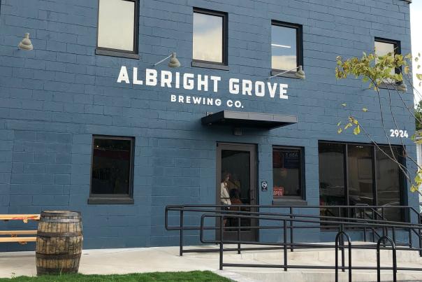 Entrance to Albright Grove Brewing Company