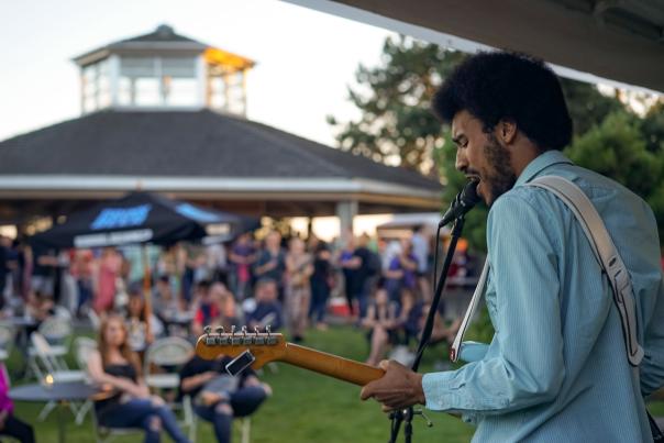 African American musician concert in Marina Park