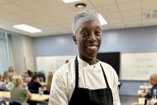 SOWELA Culinary Arts first-year student chef Lionel Gilbert - Candy Rodriguez