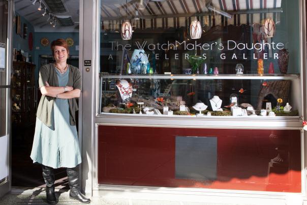 Karen outside Watchmakers Daughter