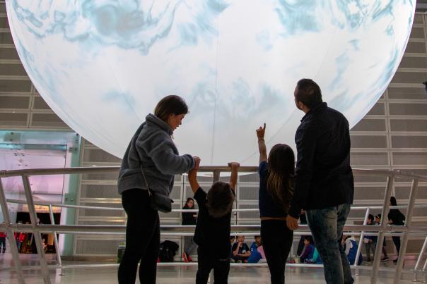 A family explores the exhibits at the Ontario Science Centre museum