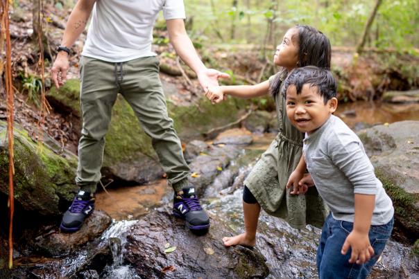 State Botanical Garden - Kids in the stream