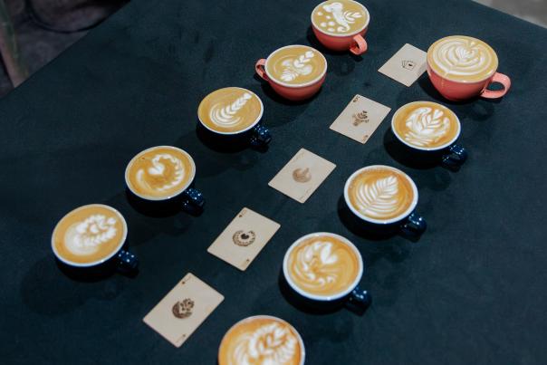 Selection of coffee on a table at the Manchester Coffee Festival