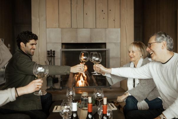 Fireside wine tasting at Domaine Roy & fils