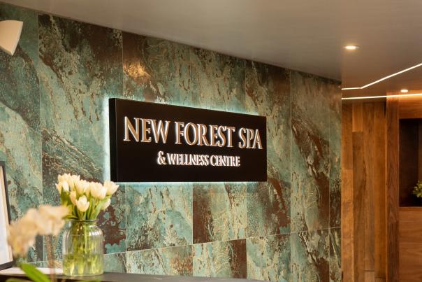 New Forest Spa at Balmer Lawn entrance - portrait