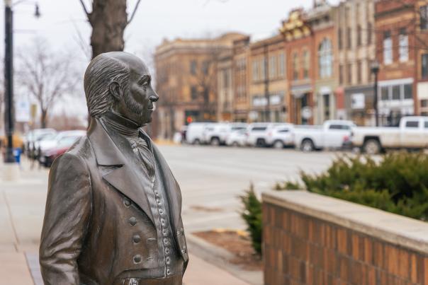 John Quincy Adams statue in the city of presidents tour in rapid city sd