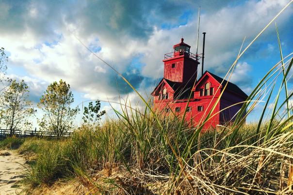 Holland - Big Red - Lighthouse. Pedestrian access to Big Red is available on Tuesdays and Thursdays to local residents from Memorial Day to Labor Day.