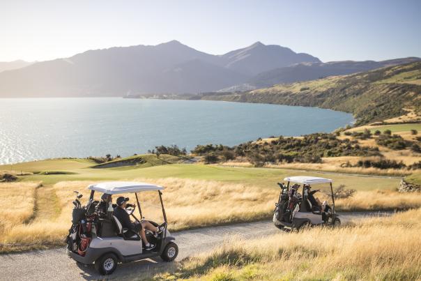 Golf Carts at Jack's Point along the lakeside