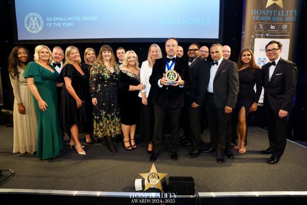 the team at bovey castle with their award
