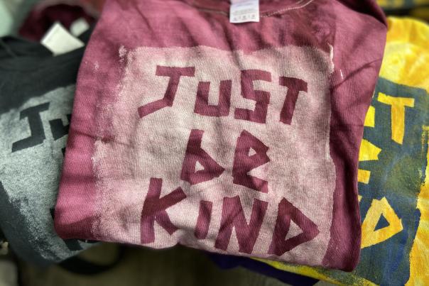 Just Be Kind T-shirts at The Real Food Shoppe