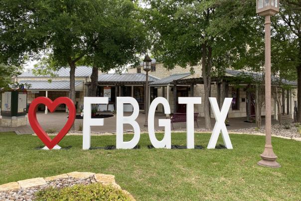 Love FBGTX Letters at Visitor Center