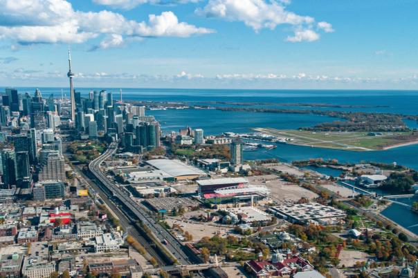 Exhibition Place Aerial Skyline