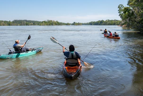 Kayakers in Savannah River