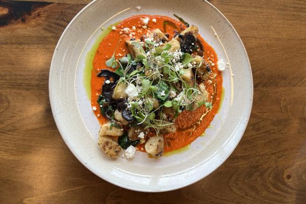 Pan fried gnocchi dish from Knowlton House Distillery