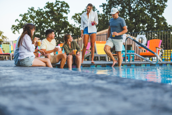 Pool Summer Friends Group Summer Lodging