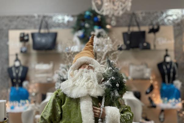 Christmas Santa doll on display inside a store in Beaumont