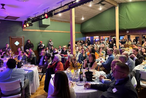 The crowd at the 2023 Fall Gala at Up Yonder in Grand Marais