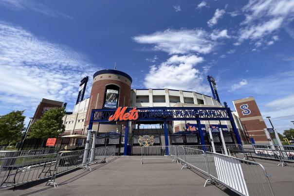 Outside the main gate at NBT Bank Stadium