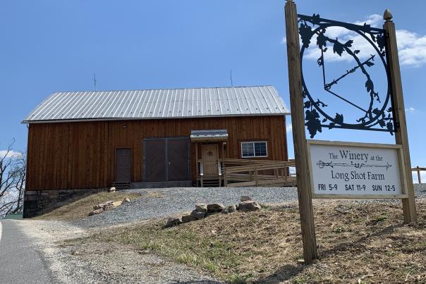 Winery at Long Shot building and sign