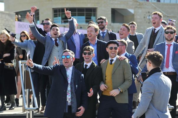Group of men at Cheltenham Festival