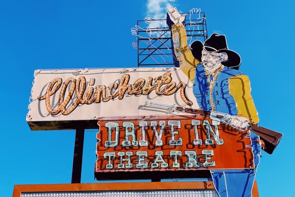 sign of the winchester drive-in theater