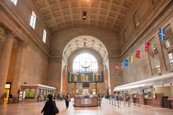 Inside Toronto's Union Station main transportation hub