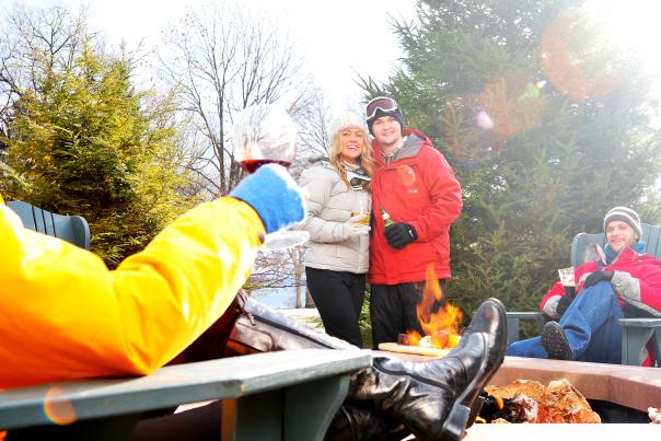 Finger Lakes Geneva Belhurst Castle fire pit