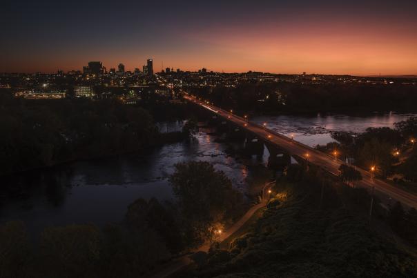 Columbia Skyline and Sunrise