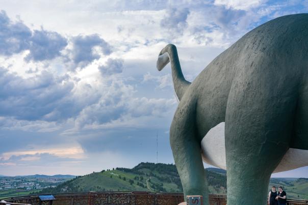 Dinosaur Park Behind Brontosaurus