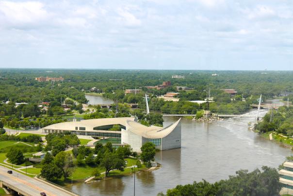 Arkansas River skyline daytime view