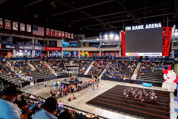 Cheer performance at F&M Bank Arena
