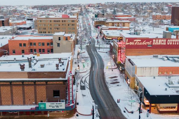 Downtown Casper in Winter