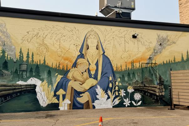 Mill Madonnas Mural for Sawdust District