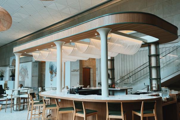 interior of Cafe Olivia's new downtown location