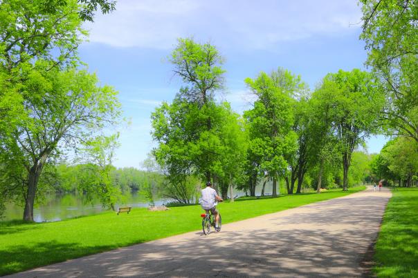 Lots of biking trails run through and around Grand Rapids.