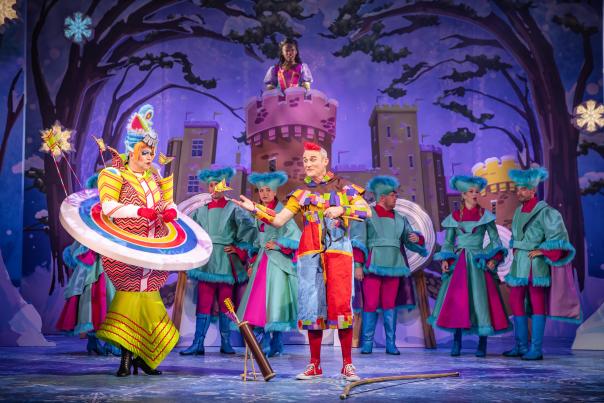 Panto characters from Robin Hood and his Merry Men at the Everyman Theatre Cheltenham