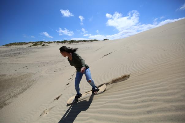 Sandboarding Florence Dunes by Charlie Chul Jung