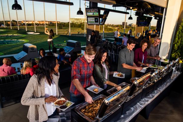 Topgolf catering at event