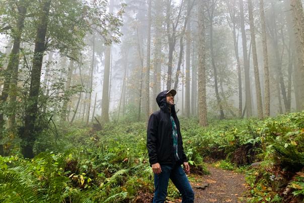 Rainy Hike on the Ridgeline Trail by Melanie Griffin