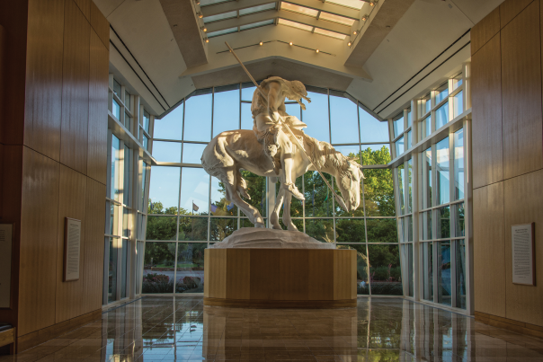 A statue on display at The National Cowboy and Western Heritage Museum in Oklahoma City