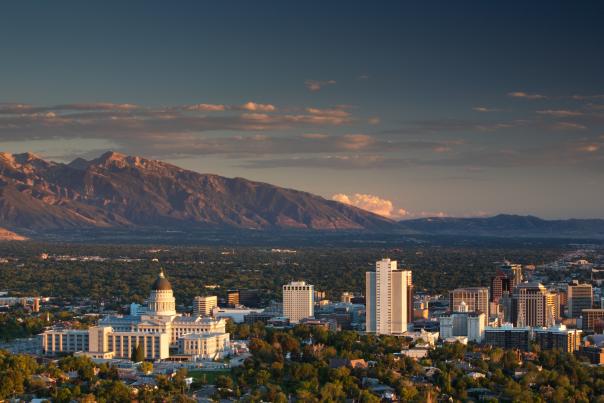 Salt Lake valley skyline image.