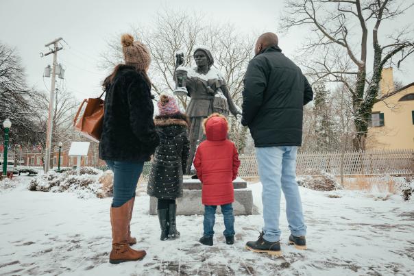 Harriet with Family in the winter