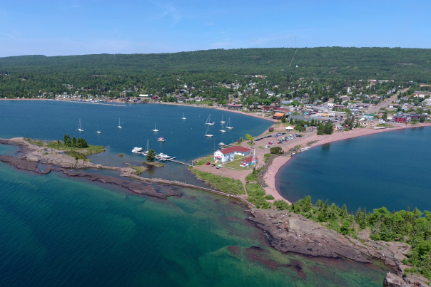Aerial View Grand Marais