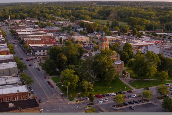Downtown Goshen Aerial