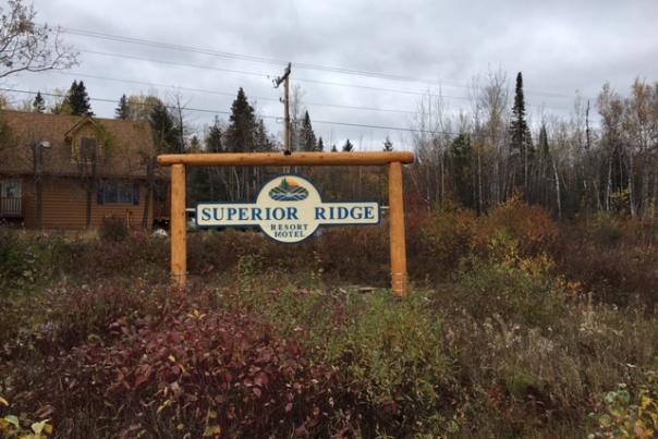 Sign for Superior Ridge resort